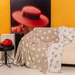Ριχτάρι Edith Beige Melinen Διθέσιο 180x250cm 100% Βαμβάκι