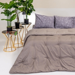 Πάπλωμα Elle Διπλής Όψης Taupe-Light Grey Melinen Υπέρδιπλο 220x240cm Microfiber