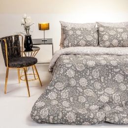Σεντόνια Lora (Σετ 4τμχ) Grey Melinen King Size 260x270cm Βαμβάκι-Πολυέστερ