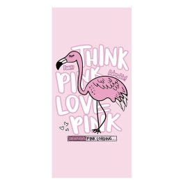 Πετσέτα Θαλάσσης Παιδική Flamingo Pink Melinen Θαλάσσης 75x150cm Πολυέστερ