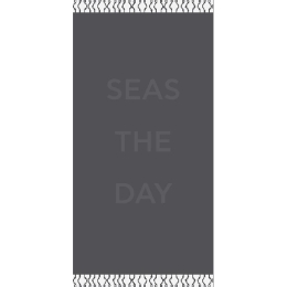Πετσέτα Θαλάσσης Seas The Day Grey Melinen Θαλάσσης 86x160cm 100% Βαμβάκι