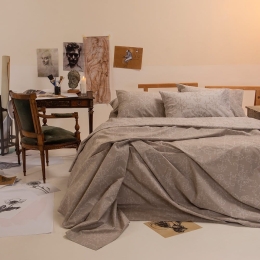 Σεντόνια Yos (Σετ 3τμχ) Beige Melinen Μονό 170x270cm 100% Βαμβάκι