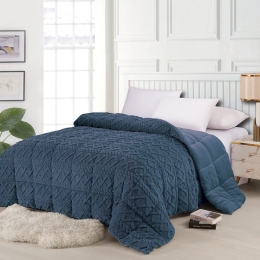 Κουβερτοπάπλωμα Ian Blue Melinen Υπέρδιπλο 220x240cm 100% Hollowfiber