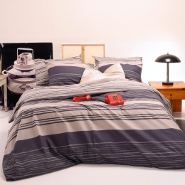 Σεντόνια Olivia Με Λάστιχο (Σετ 4τμχ) Grey Melinen Διπλό 150x232cm 100% Βαμβάκι