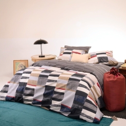 Σεντόνια Tommy Με Λάστιχο (Σετ 4τμχ) Grey Melinen King Size 180x232cm 100% Βαμβάκι