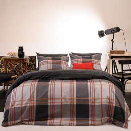 Σεντόνια Henry Με Λάστιχο (Σετ 4τμχ) Grey Melinen King Size 180x232cm 100% Βαμβάκι