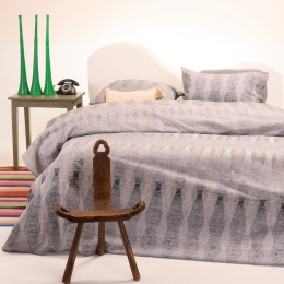 Σεντόνια Φανελένια Mei (Σετ 4τμχ) Grey Melinen Διπλό 205x260cm 100% Βαμβακερή Φανέλα