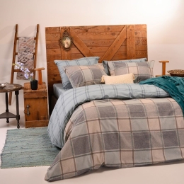 Σεντόνια Tara Με Λάστιχο (Σετ 4τμχ) Aqua Melinen King Size 180x232cm Βαμβάκι-Πολυέστερ