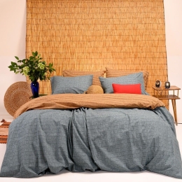 Σεντόνια Jaya Με Λάστιχο (Σετ 4τμχ) Petrol Melinen King Size 180x232cm Βαμβάκι-Πολυέστερ