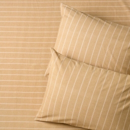 Σεντόνι Με Λάστιχο Suman Με Μαξιλαροθήκη (Σετ 2τμχ) Beige Melinen Μονό 100x232cm Βαμβάκι-Πολυέστερ