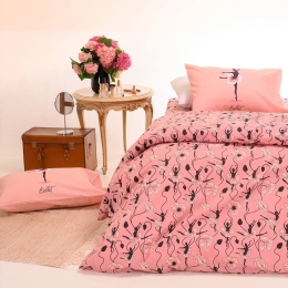 Σεντόνια Παιδικά Dance (Σετ 3τμχ) Pink Melinen Μονό 170x270cm 100% Βαμβάκι
