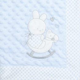 Borea Κουβέρτα Κούνιας Rocking Rabbit 110 x 140 cm Γαλάζιο