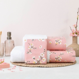 Borea Πετσέτες Σετ 3ΤΜΧ Jasmine 70 x 140 / 50 x 90 / 30 x 50 cm Πετρόλ
