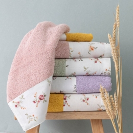 Borea Πετσέτες Σετ 3ΤΜΧ Elodie 70 x 140 / 50 x 90 / 30 x 50 cm Φυστικί