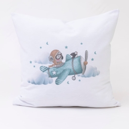 Borea Μαξιλάρι Διακοσμητικό Printed Aviator 45 x 45 cm Λευκό