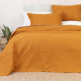 Borea Κουβερλί Σετ Tropical Υπέρδιπλο 220 x 240 cm + (2) 50 x 70 cm Λαδί