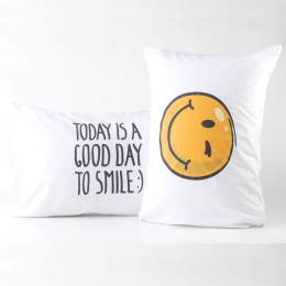 Borea Ζεύγος Μαξιλαροθήκες Smile (2) 50 x 70 cm Λευκό