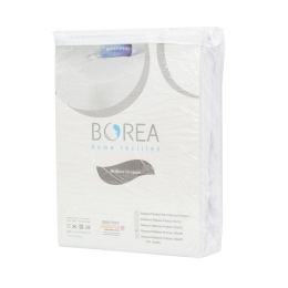 Borea Επίστρωμα Αδιάβροχο 120 x 200 cm + 40 cm Λευκό