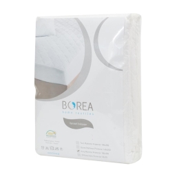 Borea Επίστρωμα Καπιτονέ Βαμβακερό 160 x 200 cm + 35 cm Λευκό