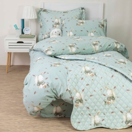 Borea Κουβερλί Σετ Λαγουδάκι Μονό 160 x 220 cm + 50 x 70 cm Φυστικί