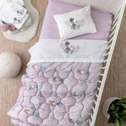 Borea Πάπλωμα Κούνιας Odette 110 x 140 cm Λιλά