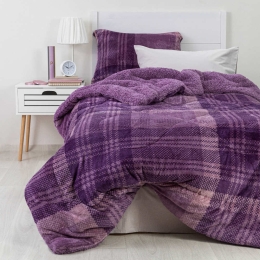 Borea Κουβερτοπάπλωμα Boxy Μωβ Μονό 160 x 220 cm Μωβ
