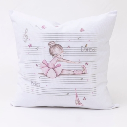 Borea Μαξιλάρι Διακοσμητικό Printed Ballerina 45 x 45 cm Λευκό