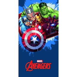 Borea Πετσέτα Θαλάσσης Βαμβακερή Βελούδινη Avengers 320gsm 70 x 140 cm Μπλε