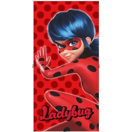 Borea Πετσέτα Θαλάσσης Βαμβακερή Βελούδινη Ladybug 320gsm 70 x 140 cm Κόκκινο