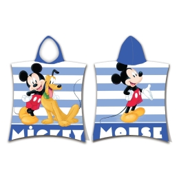 Borea Παιδικό Πόντσο Βαμβακερό Βελούδινο Mickey 320gsm 50 x 115 cm Μπλε