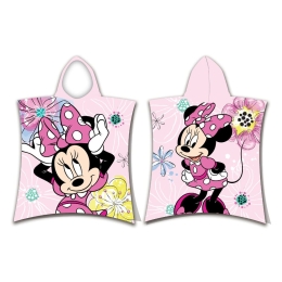 Borea Παιδικό Πόντσο Βαμβακερό Βελούδινο Minnie 320gsm 50 x 115 cm Ροζ