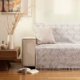 Borea Ριχτάρι Βαμβακερό Τριθέσιο Rosa 180 x 300 cm Σπαγγί