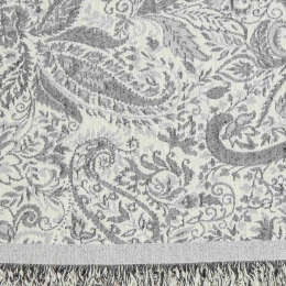 Borea Ριχτάρι Βαμβακερό Διθέσιο Paisley 180 x 250 cm Γκρι