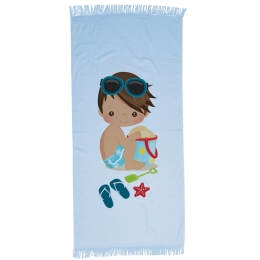 Borea Πετσέτα Παρεό Beach Boy 70 x 140 cm Σιέλ