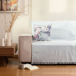 Borea Ριχτάρι Βαμβακερό Πολυθρόνας Aztek 180 x 180 cm Γκρι