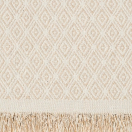 Borea Ριχτάρι Βαμβακερό Τριθέσιο Ikat 180 x 300 cm Εκρού