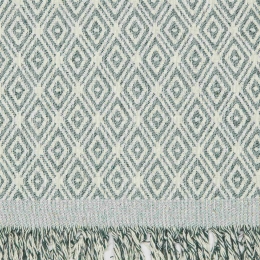 Borea Ριχτάρι Βαμβακερό Τριθέσιο Ikat 180 x 300 cm Πετρόλ