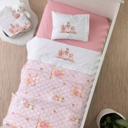 Borea Κουβερλί Κούνιας Princesa 110 x 140 cm Ροζέ