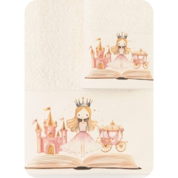 Borea Πετσέτες Σετ 2ΤΜΧ Princesa Εκρού 70 x 120 / 30 x 50 cm Εκρού