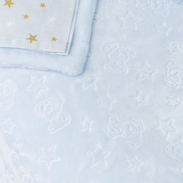 Borea Κουβέρτα Αγκαλιάς Teddy Bear 75 x 100 cm Γαλάζιο