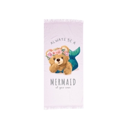 Borea Πετσέτα Παρεό Merbear 70 x 140 cm Λιλά