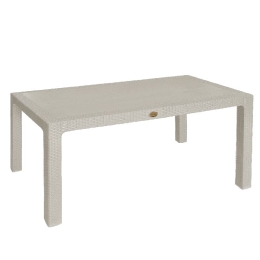 Bonsai Home Τραπέζι Rattan PP 75x120x75 Μπεζ