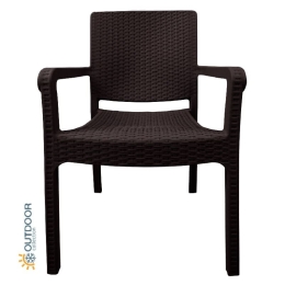 Bonsai Home Πολυθρόνα Rattan PP 58x55x87εκ Καφέ