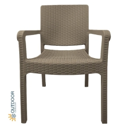 Bonsai Home Πολυθρόνα Rattan PP 58x55x87εκ Μπεζ