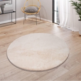 Paco Home Χαλί Ροτόντα Soft Μπουκλέ Φ 120 - Luxus Εκρού