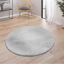 Paco Home Χαλί Ροτόντα Soft Μπουκλέ Φ 120 - Luxus Γκρι