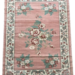 Bonsai Home Χαλί Ακρυλικό με Κρόσσια 110x170 - Louvro Ροζέ Φλοράλ