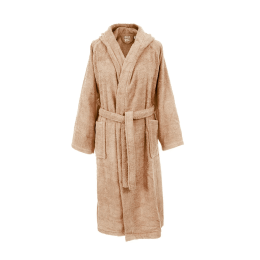 Ariete Casa Μπουρνούζι Βαμβακερό 500gsm με Κουκούλα - Cozy Μπεζ L/XL