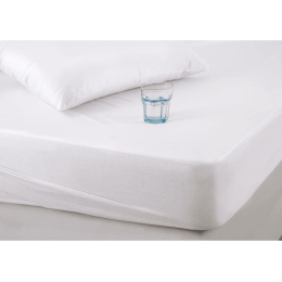 Bonsai Home Επίστρωμα Αδιάβροχο Πετσετέ Μονό 100×200+30 με περιμετρική φάσα Micro PU Λευκό