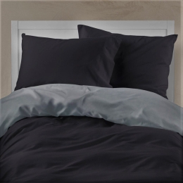 Isadore Lorraine Πάπλωμα Διπλής Όψης Υπέρδιπλο 220×240 – Microsatin Μαύρο/Γκρι